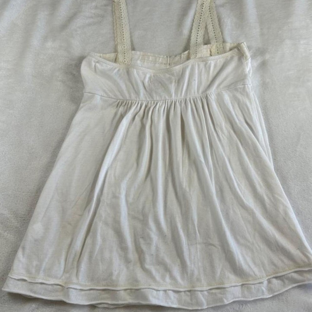 Hollister white cream lace babydoll cami tank y2k vintage mcbling grail - Picture 8 of 8